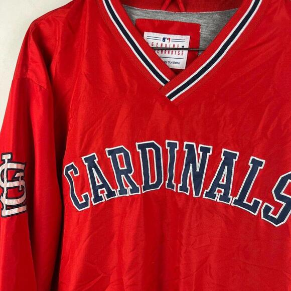 St. Louis Cardinals Jacket Men XL Red Pullover Windbreaker V-Neck MLB  GIll - Picture 4 of 4
